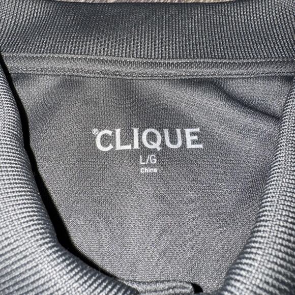 Clique Polo Shirt Mens Large Gray Performance Golf Short Sleeve Moisture Wicking - Picture 6 of 15